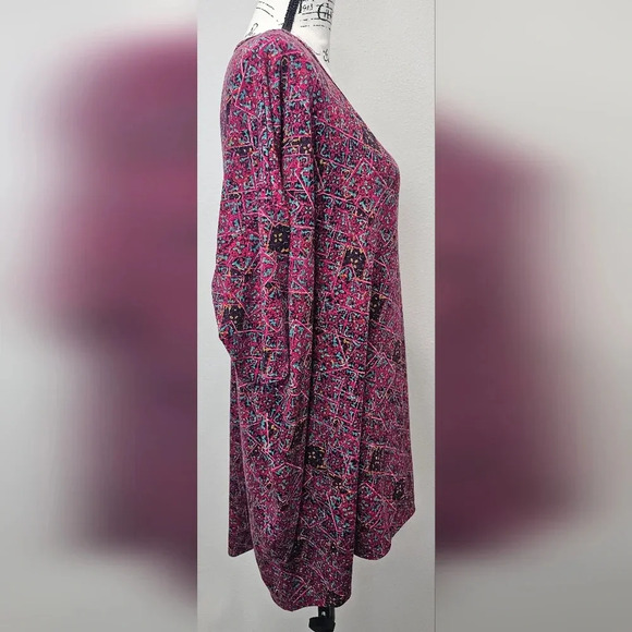 LuLaRoe Women's Irma Floral High Low Short Sleeve Tunic Size XL NWT - Picture 5 of 10